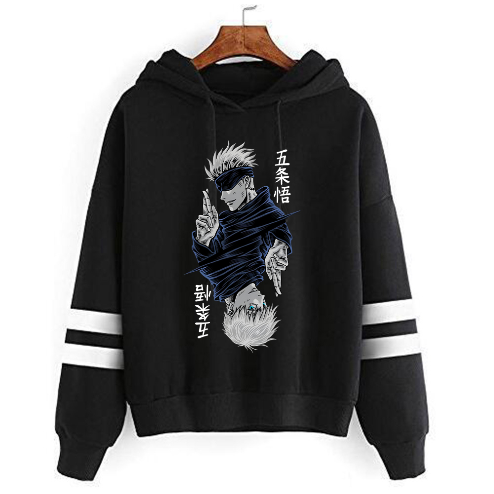Толстовки Jujutsu Kaisen с героями мультфильмов, японская мода Gojo Satoru, женская зимняя одежда, уличная одежда с капюшоном, толстовка с капюшоном, топы Y2k, аниме