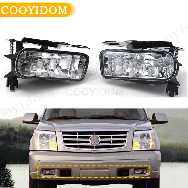 Assemblage de phare antibrouillard de voiture, pare-chocs avant, Cadgrad Escalade 2002, 2003, 2004, 2005, 2006, accessoires de voiture, 15252038, 15252039