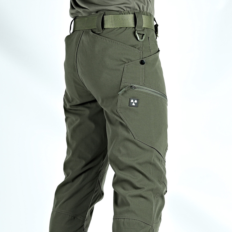 Calças táticas militares masculinas casuais calças de carga multi-bolso resistência ao desgaste calças masculinas caminhadas ao ar livre corredores