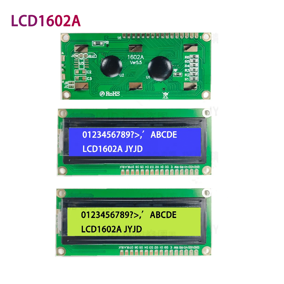 Módulo LCD1602 pantalla azul verde para Arduino LCD1602A LCD personaje UNO R3 Mega2560 pantalla PCF8574T interfaz IIC I2C