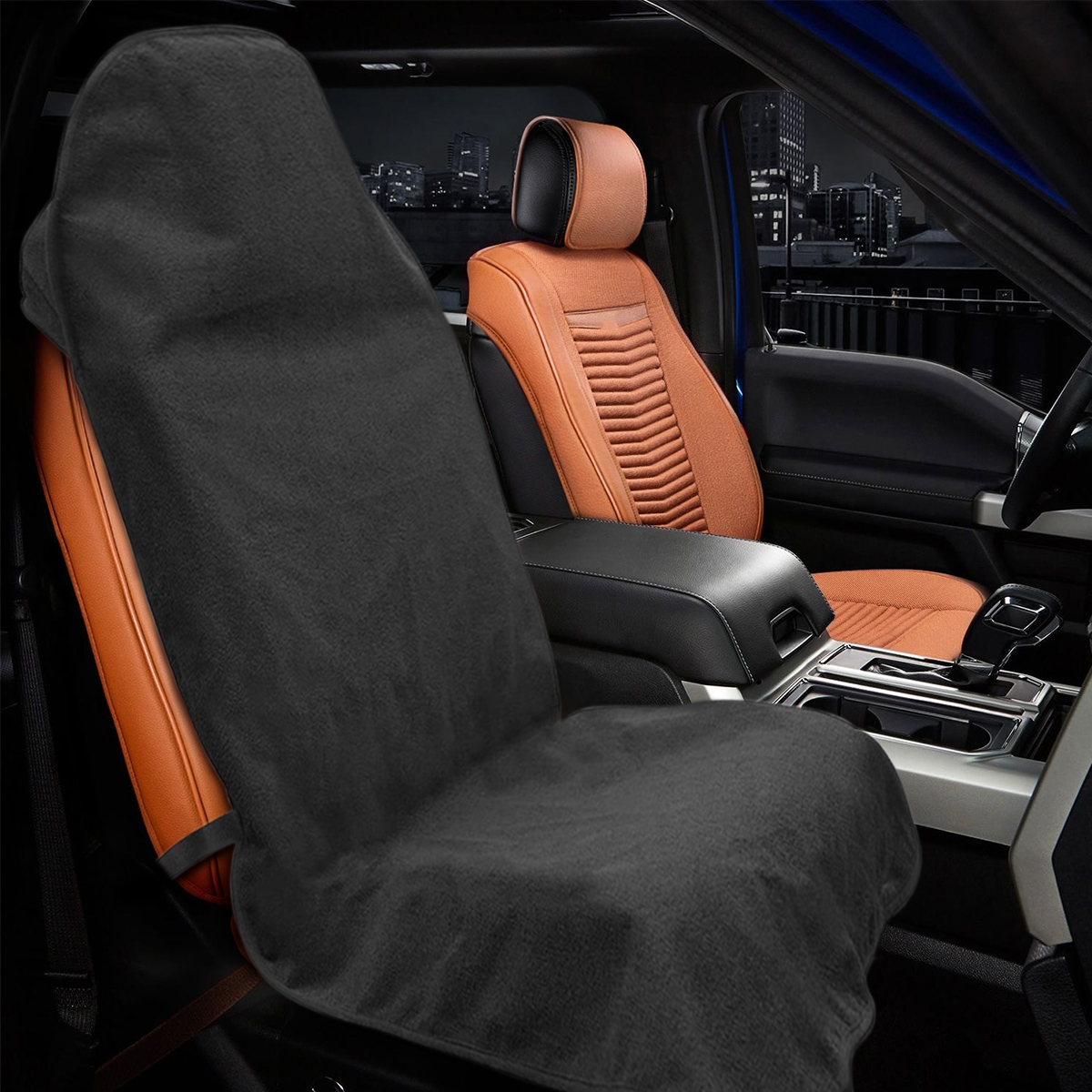 1/2 Stück Autositz-Handtuchbezug, wasserdicht, mit verstellbarem Gummiband, rutschfest, atmungsaktiv, vorne und hinten, Sitzbezug für SUVs, LKWs