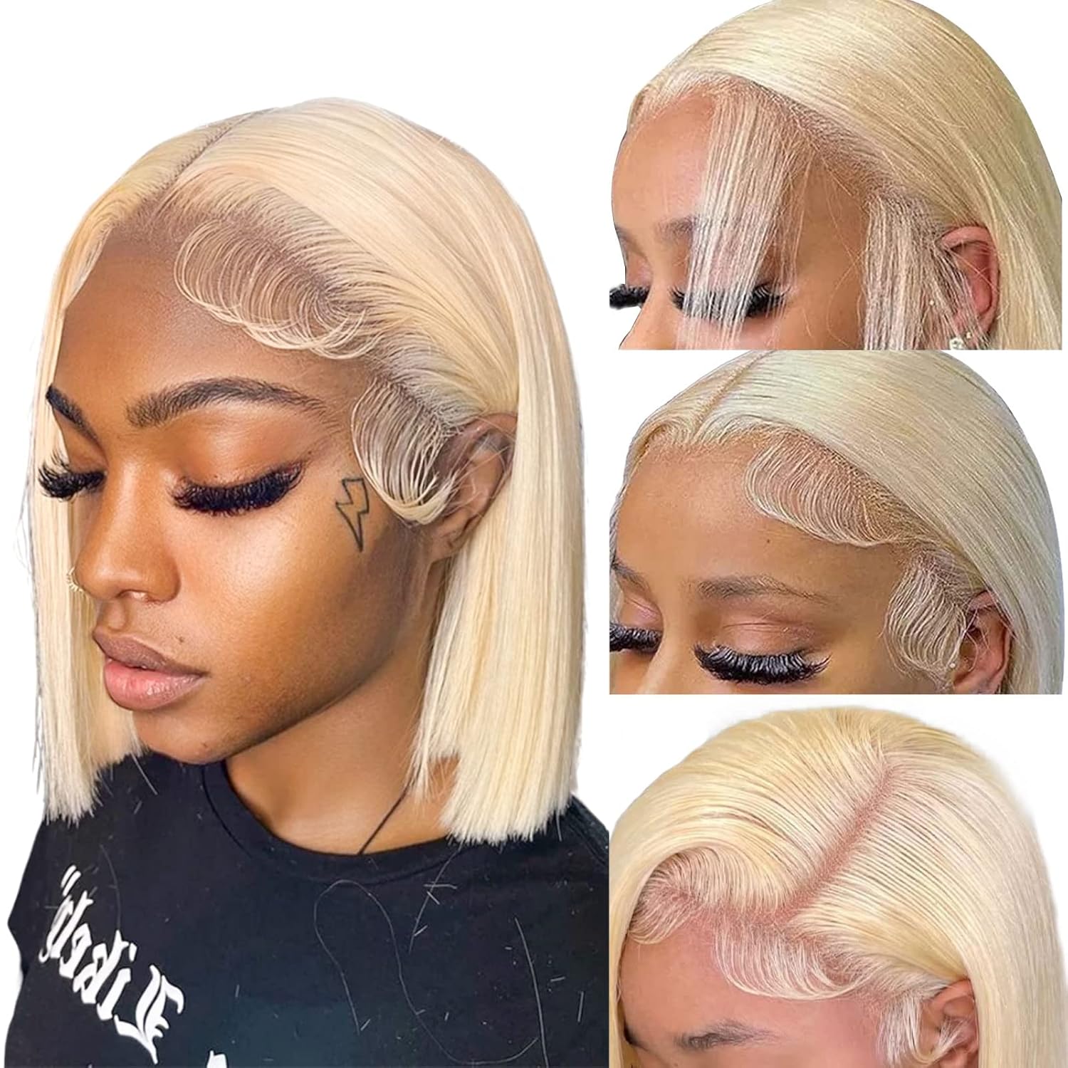 613 loira curto bob peruca transparente frente do laço perucas de cabelo humano em linha reta 13x4 borgonha 99j marrom colorido corte peruca frontal do laço