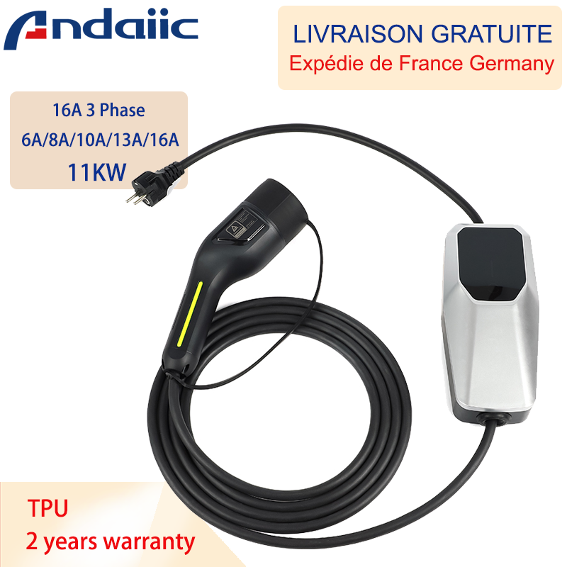 Typ 1 typ 2 ładowarka EV etui z funkcją ładowania elektryczny do samochodu elektrycznego 6A-16A 10 metry 4 metry 1 tryb kabla ładowania EVSE 2
