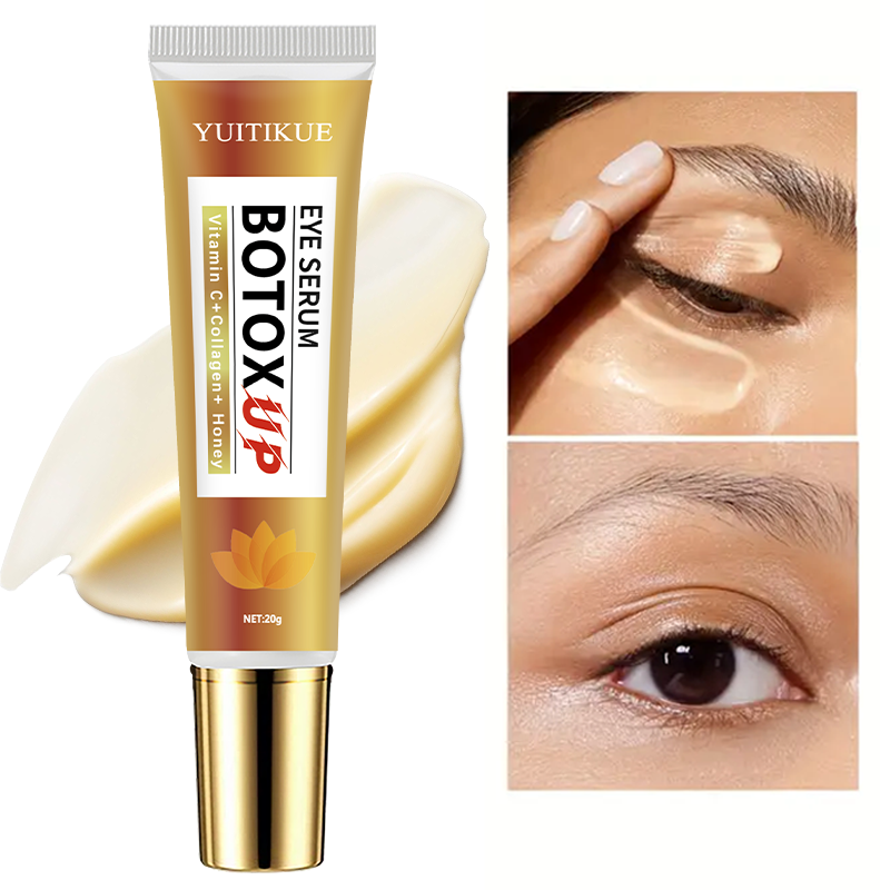 Crema de ojos de miel con ácido hialurónico, colágeno apto para todo tipo de piel, hidratante y reafirmante, suave y fácil de absorber,