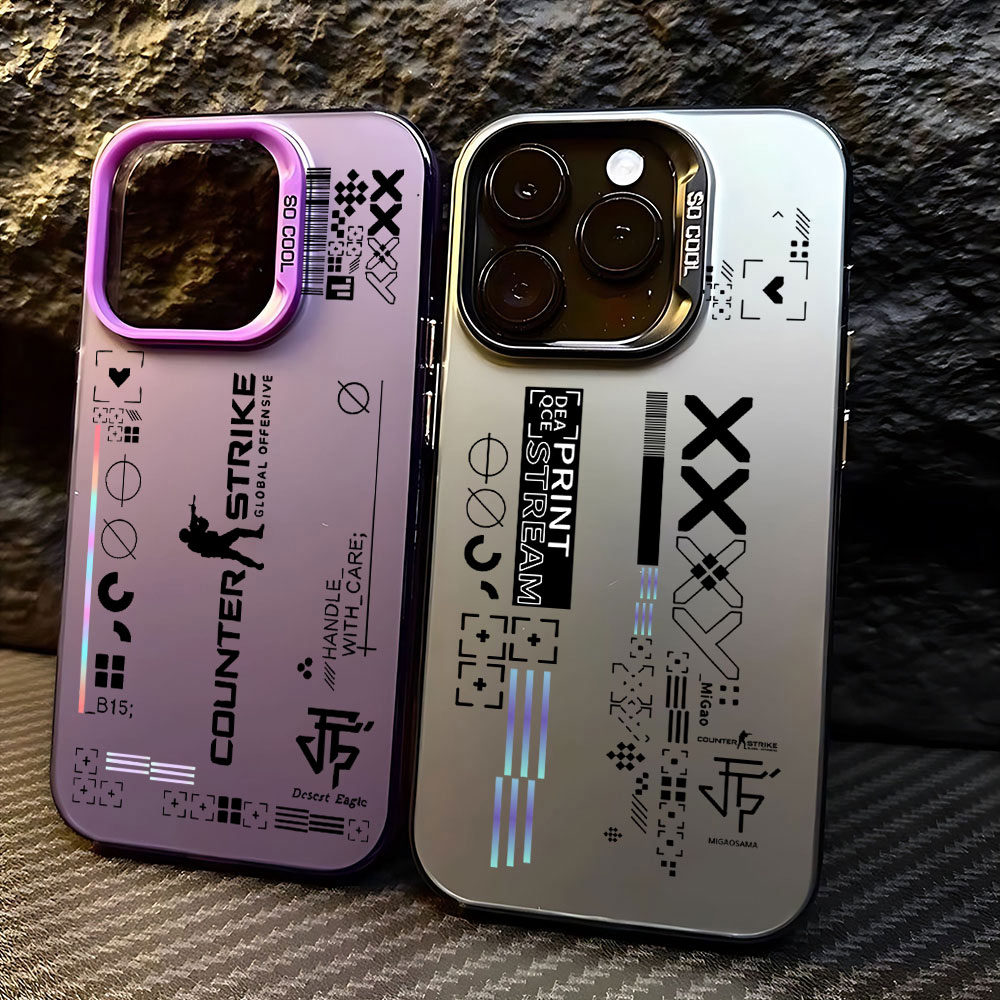 Klassieke Game Counter Strike CS GO Telefoonhoesje voor iPhone 16 15 14 13 12 11 Pro Max X XR XSMAX 8 7 Plus Snoep Matte Achterkant
