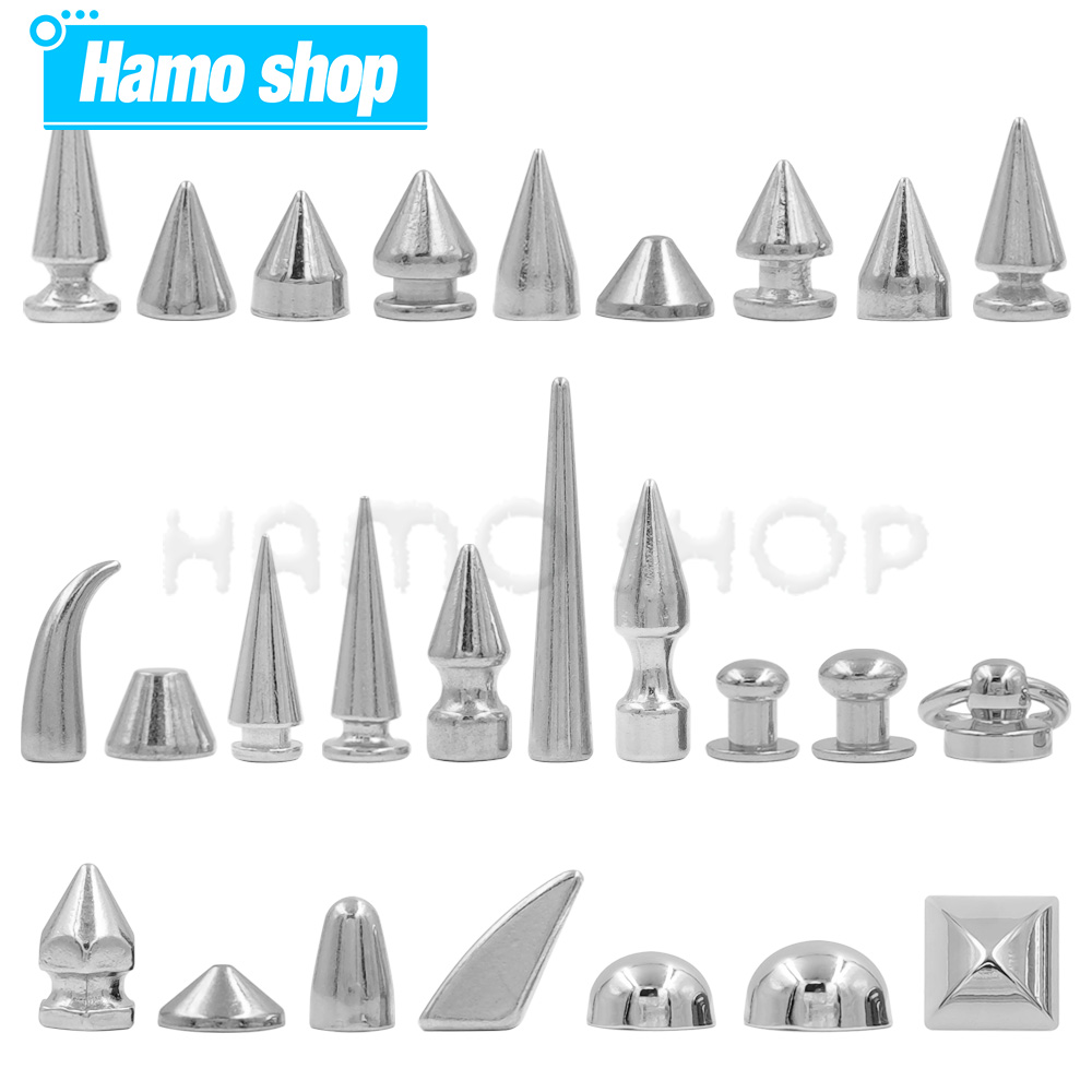 5-50 teile/satz Silber Kugel Spikes Nieten Für Leder Punk Nieten und Spikes Kleidung Dornen Patch Jacke Mithelfer mit Schrauben