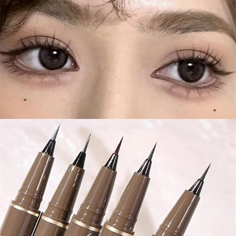 Lápiz Delineador de ojos ultrafino, negro, marrón, pestañas inferiores, resistente al agua, duradero, suave, delineador de ojos de gusano de seda, lápices, herramientas de maquillaje de ojos