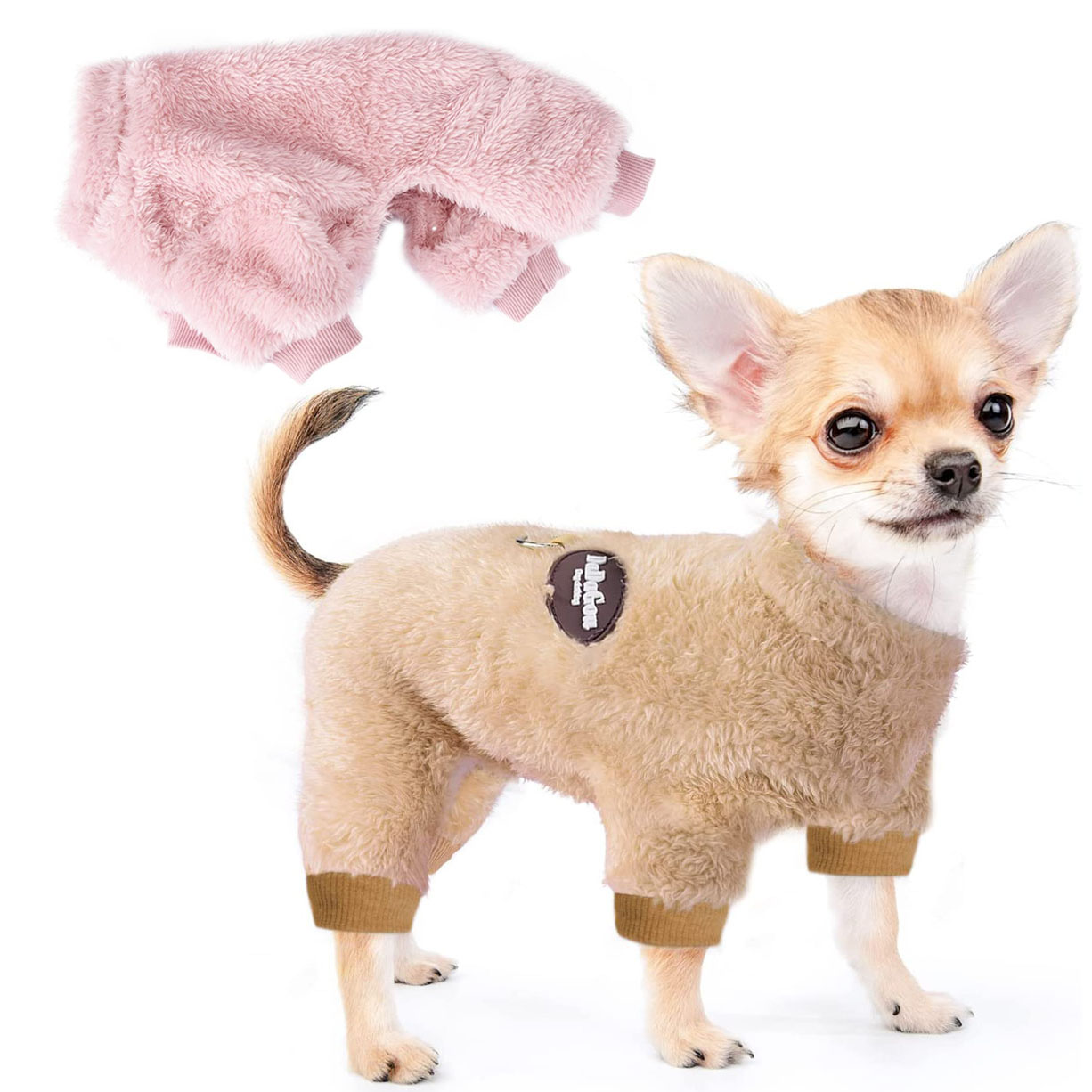 Pijamas térmicos de terciopelo para perros, mono de invierno para perros pequeños, camisón para cachorros y gatos, ropa para perros Chihuahua Yorkie Poodle