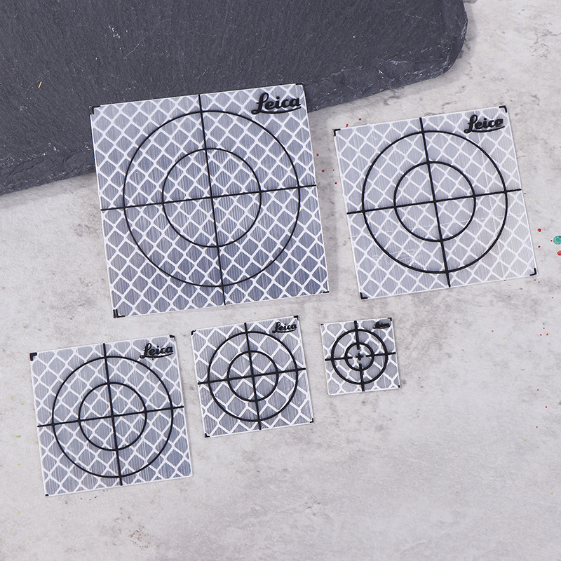 10Pcs 20 30 40 50 60mm Total Station Reflector Sheet For Total Station Survey Geography White Target Sheet Reflective Sticker