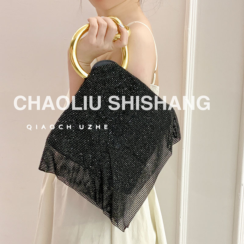 Luxus Geknotete Acryl Griff Strass Abend Taschen Frauen Bling Kristall Kupplung Geldbörsen Und Handtaschen Hochzeit Party