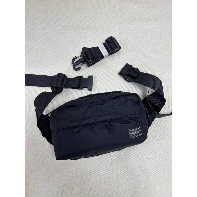 Tas Pinggang Porter Pria Kecil Multifungsi untuk Luar Ruangan, Tas Selempang Dada, Tas Olahraga, Tas Penyimpanan Ponsel Bahan Nilon Ringan