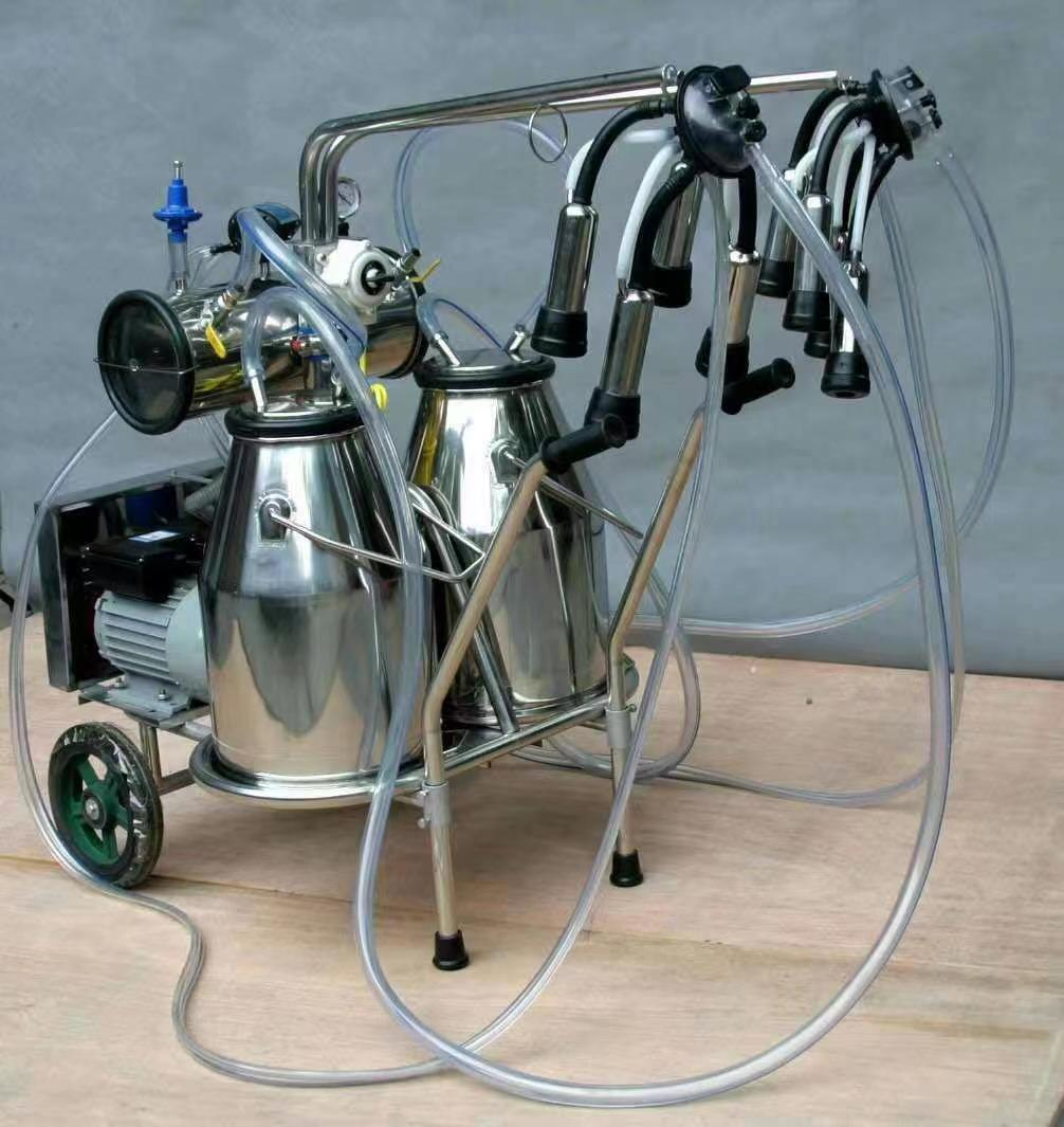 Máquina de ordenha automática 25L/bomba de vácuo Máquina de ordenha elétrica portátil para fazendas