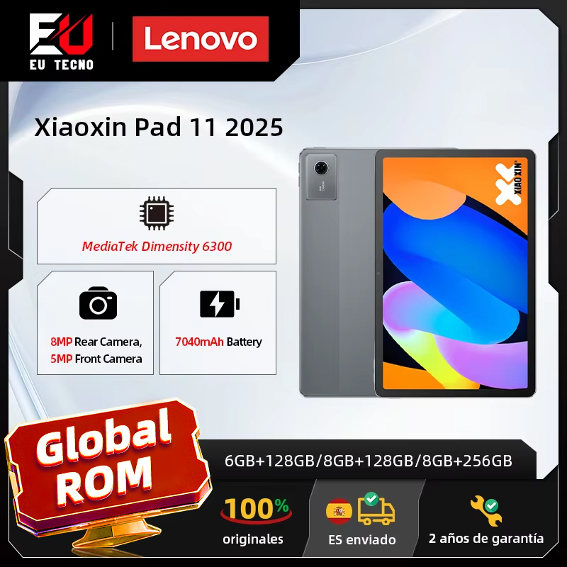 Global ROM Lenovo Xiaoxin Pad 11 2025: tableta de 11 pulgadas con pantalla 2,5K a 90 Hz, batería de 7040 mAh, procesador Dimensity 6300 y cámara de 8 MP