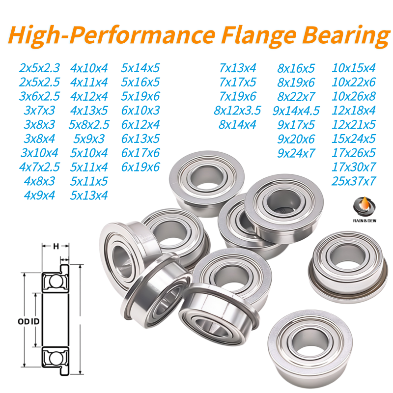 10 шт. F686ZZ 6X13X5 Фланцевый шарикоподшипник ABEC-7 MF52ZZ 2X5X2.5 MF63ZZ MF74ZZ MF83ZZ MF95ZZ MF104ZZ MF115ZZ MF128ZZ F604ZZ F623ZZ