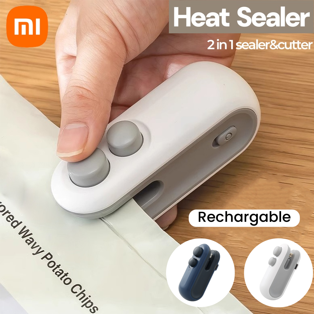 Xiaomi-Mini máquina de sellado de bolsas de calor, sellador de paquetes portátil, sellador de alimentos de plástico, sellador de bolsas de mano, sellador térmico de paquetes de alimentos
