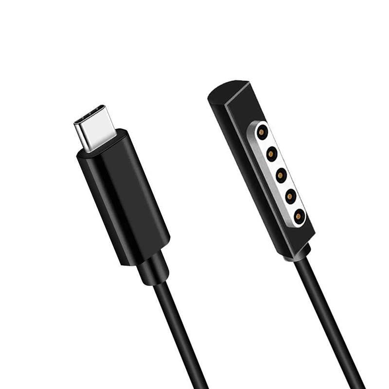 Kabel pengisi daya Cepat USB tipe-c, adaptor daya protokol PD USB-C 15V/3A cocok dengan Surface Pro1/2 RT