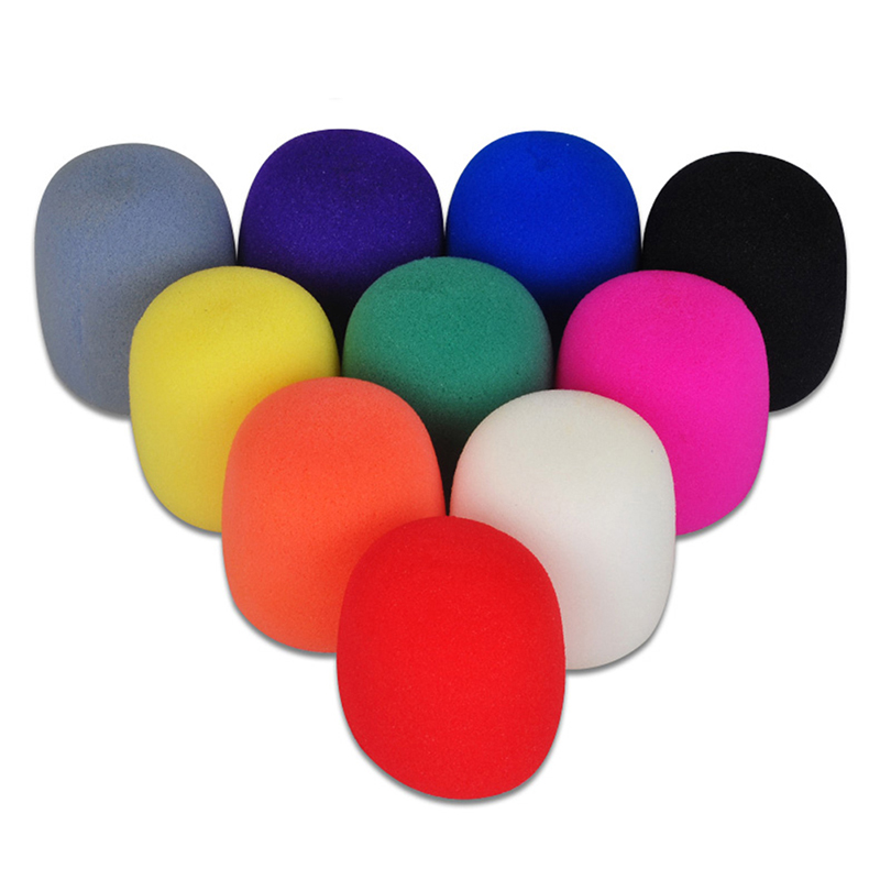 1 pc mix cores esponja microfone conjunto substituição espuma dj palco pára-brisa escudo de vento capa grossa lavável