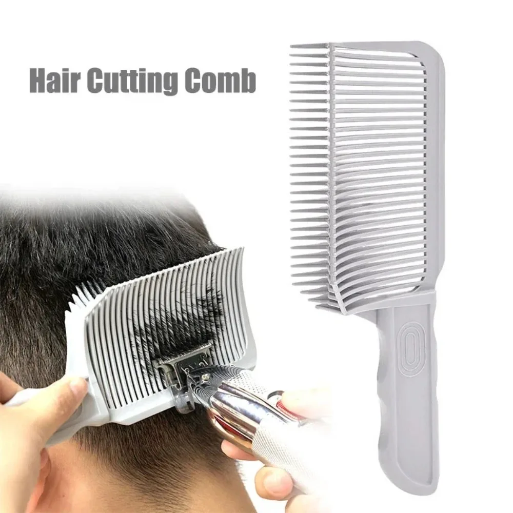 Peignes de barbier décolorés, outil de coupe de cheveux pour peigne de coiffure dégradé, peigne de coupe de cheveux à dessus plat pour hommes, brosse décolorée résistante à la chaleur