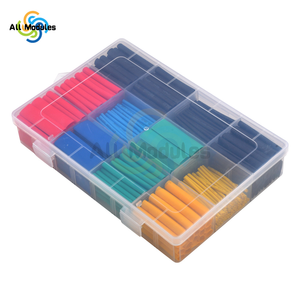 530Pcs Polyolefin Schrumpfen Verschiedene Schrumpf Rohr Draht Kabel Isolierten Schlauch Schläuche Set mit Box