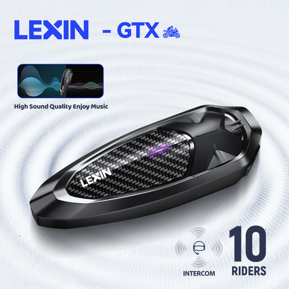 Lexin GTX 1 stks Intercom Bluetooth Voor Motorhelm Headset Ondersteuning Intercom & Luister naar Muziek In Een Time10 Rijders 2000 m