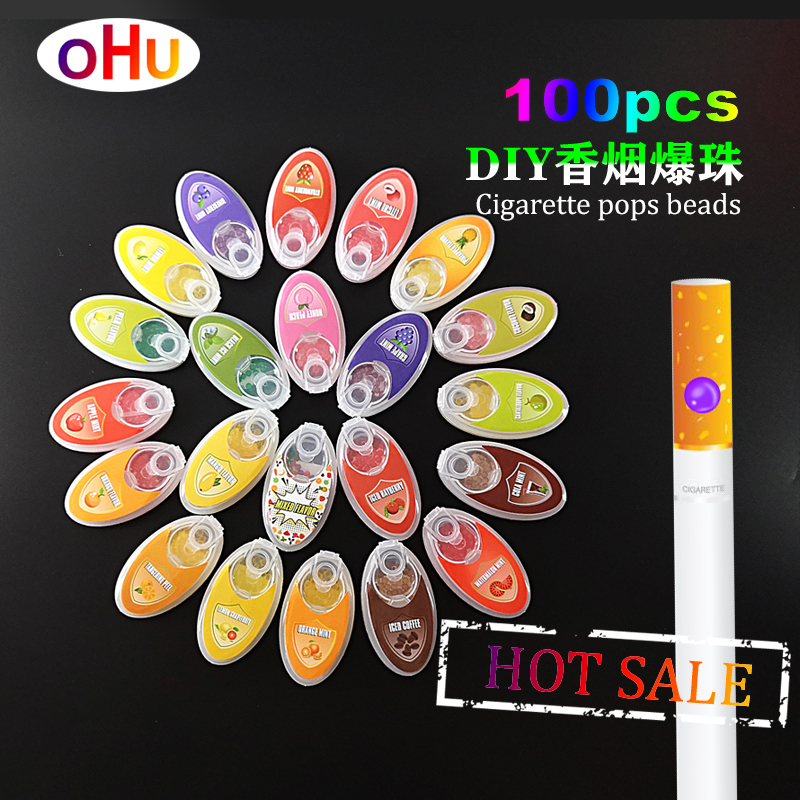 100pcs Cigarette Pops Beads Fruit Menthol Capsule Mint Beads Flavor Explosion Blast Ball Holder Filter Smoking Accessories