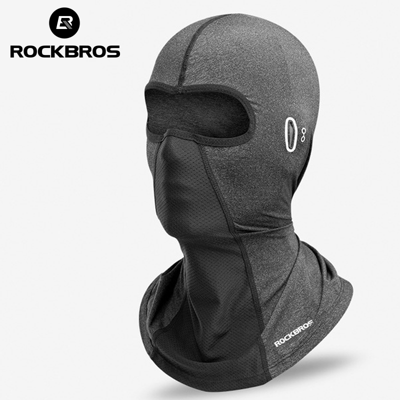 Велосипедная маска ROCKBROS, летняя дышащая быстросохнущая тактическая Балаклава с отверстиями для защиты от УФ-лучей