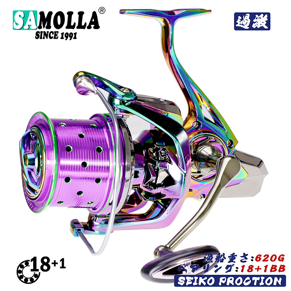 2022 Pesca Spinning Reel Bobina Água Salgada 25KG Max Drag 18 + 1BB Carretilha Freshwater Todo o Metal Body Moulinet LS8000-12000 Spool
