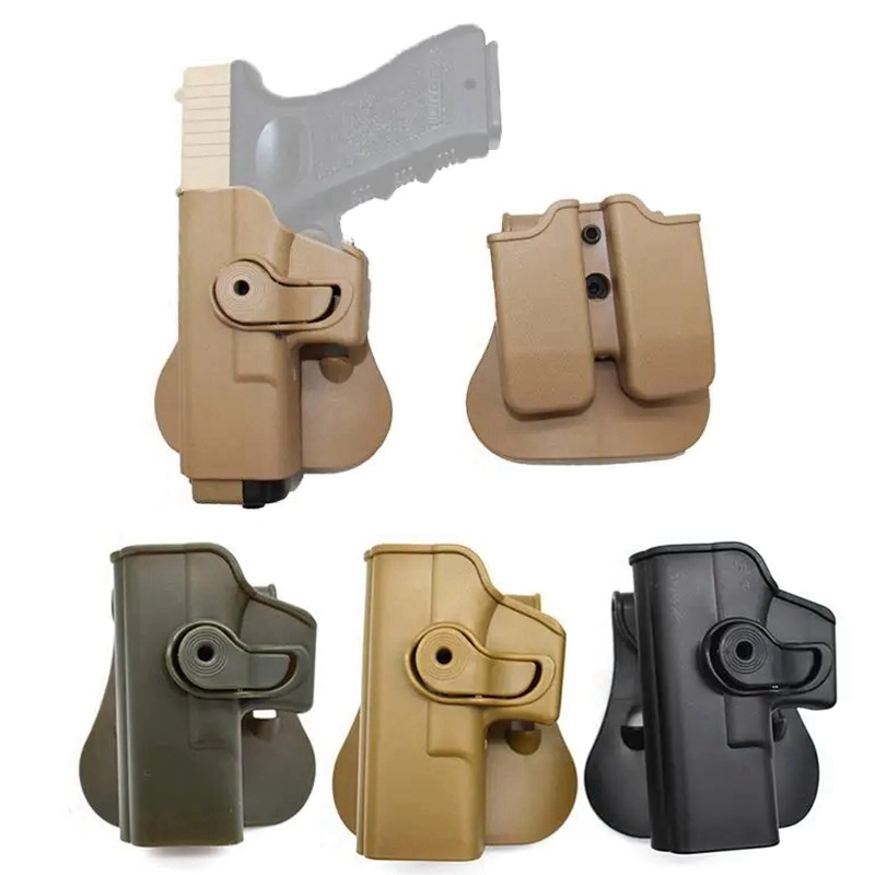 Coldre de pistola esquerda, IMI Glock Gun Case, Coldre de pistola, Gen 1-4 Glock 17, cintura com Mag Pouch, acessórios de caça, 9mm