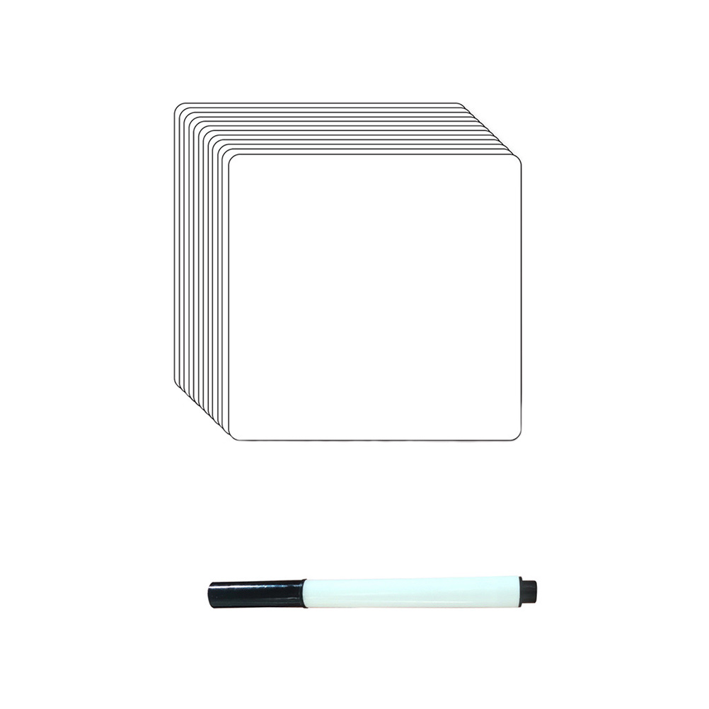 Autocollants Magnétiques Réutilisables Effaçables en PVC, Petits Stickers Lavables, Effaçables, Tableau Blanc, Bureau, 12 Pièces