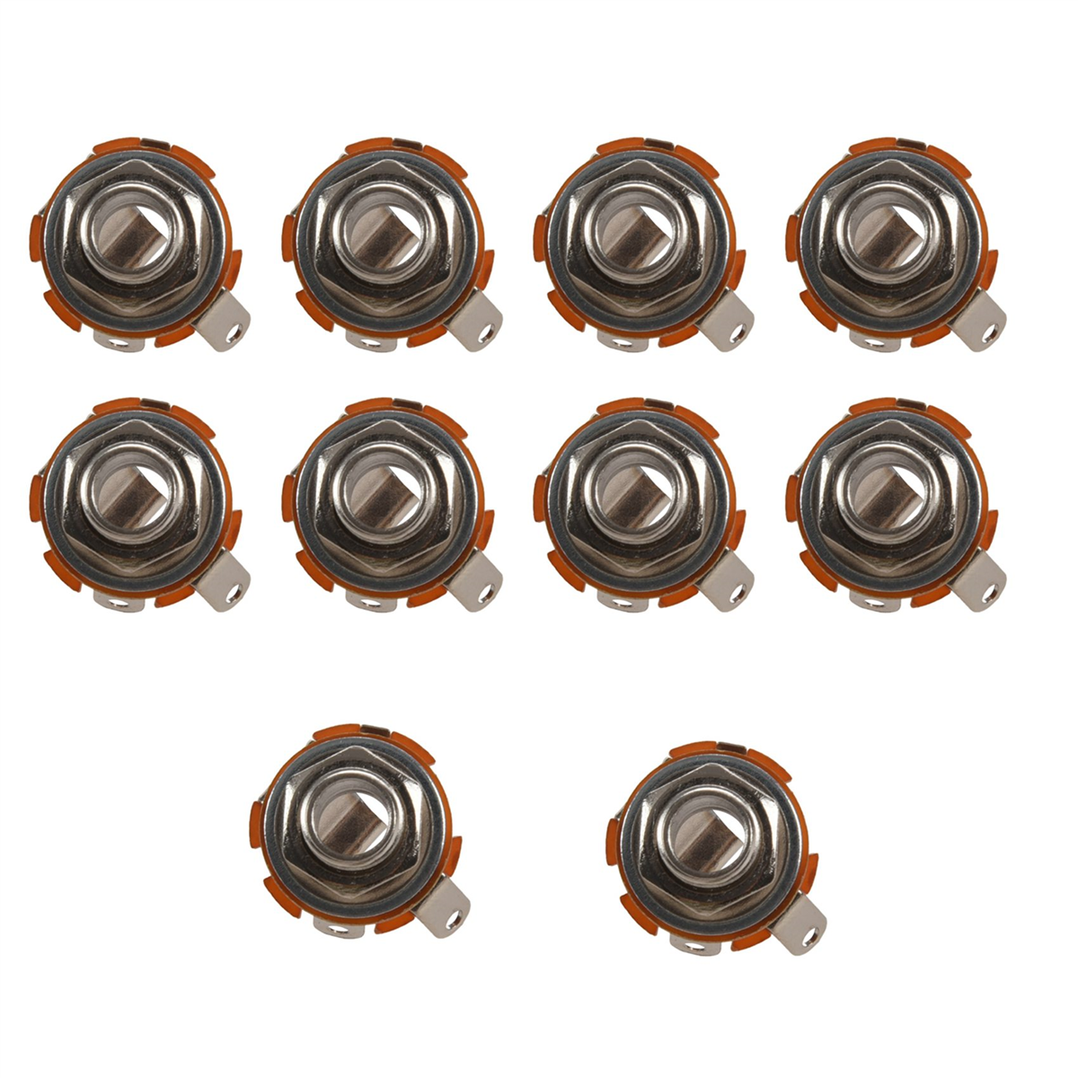 A71P 10X Guitar Parts & Accessories 1/4 6.35mm 2-Conductor Mono Chassis Guitar Jack Input Output