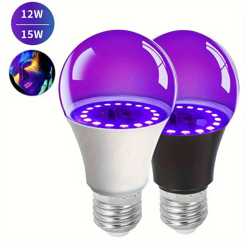12 ワット 15 ワット紫色 LED 電球 AC 85-265V PurpleTransparent カバーパーティーゴーストハウス蛍光雰囲気装飾ライト