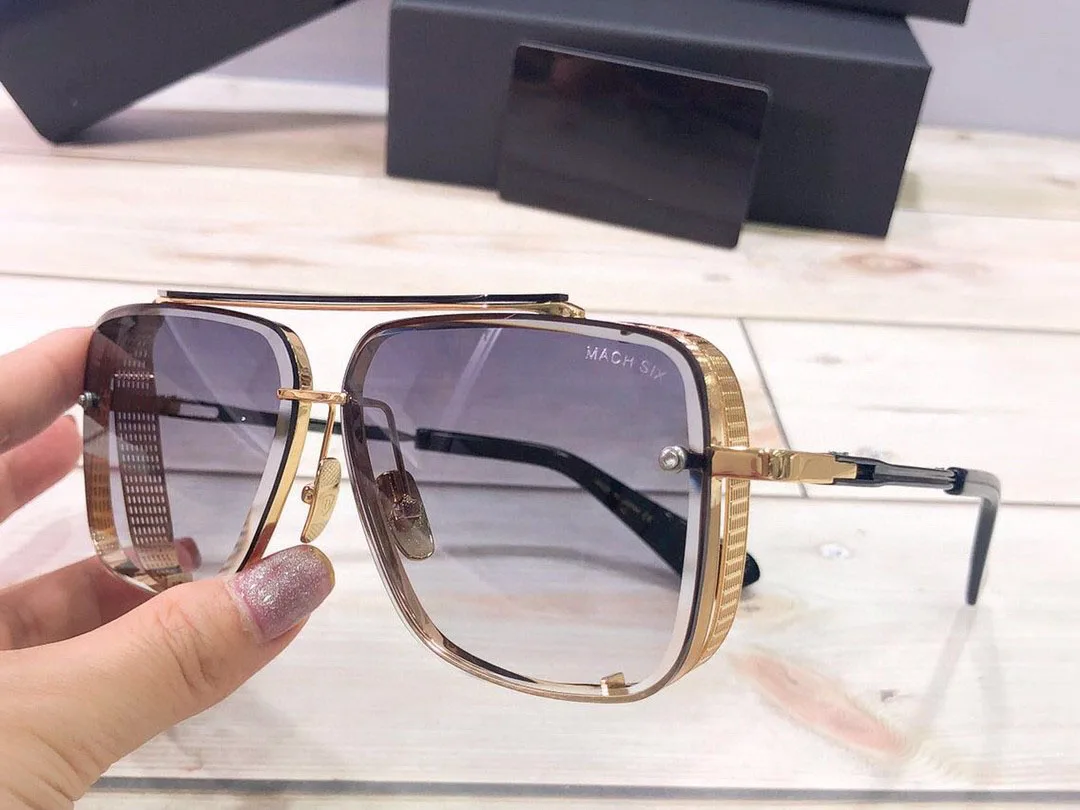 ADITA MACH SIX Lunettes de soleil de haute qualité pour hommes, style titane, design tendance, lunettes de soleil pour femmes, avec boîte