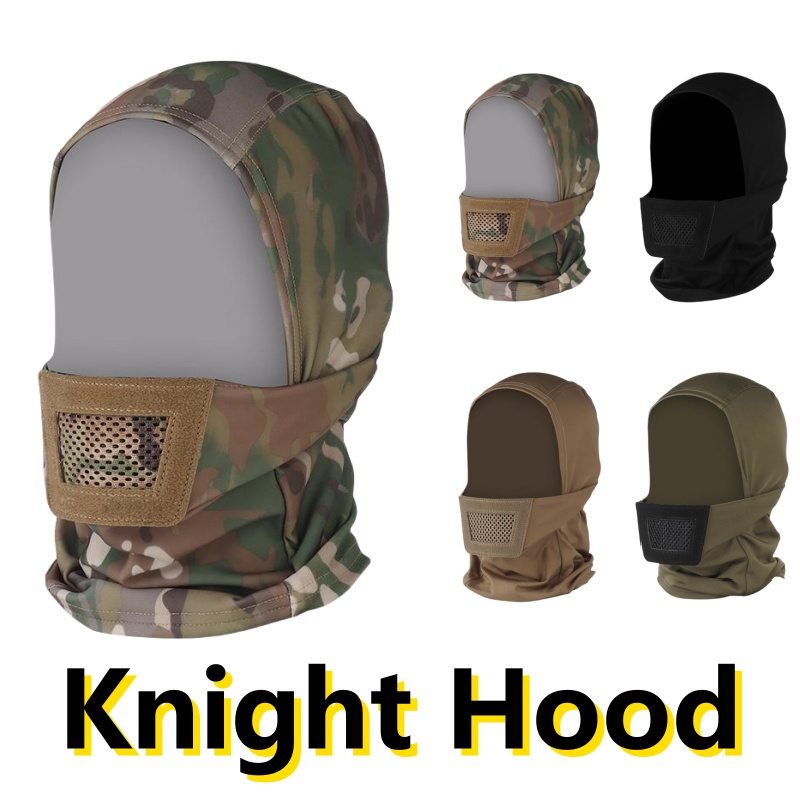 Outdoor-Airsoft-Maske für Herren, Sportmaske, Kopfbedeckung, Vollgesichtsschutz, Ritter-Kopfbedeckung für Paintball, Camping, Sport, Radfahren