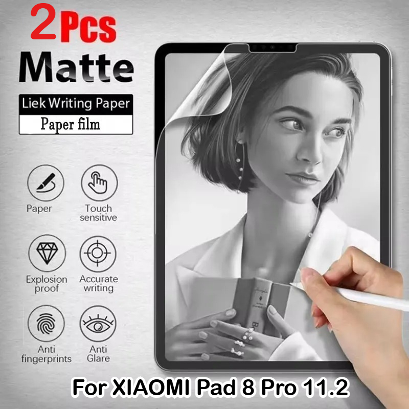 2 uds película de sensación de papel mate para Xiaomi MIPad 8 Pro 11,2 Mini 5 6 7 6S Pro 12,4 2025 Redmi K Pad 10,61 "SE 8,7 11 Protector de pantalla