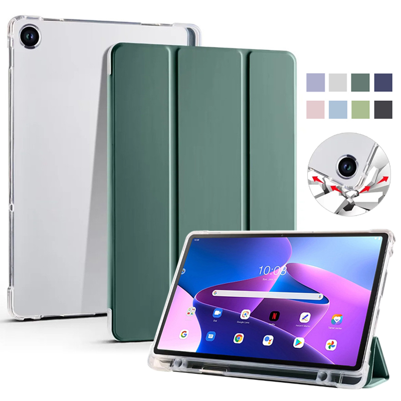 Чехол для Lenovo Tab M10 Plus 3-го поколения с держателем для ручек, складная подставка из искусственной кожи, чехол для планшета Xiaoxin Pad 2022, чехол tb125fu tb128fu