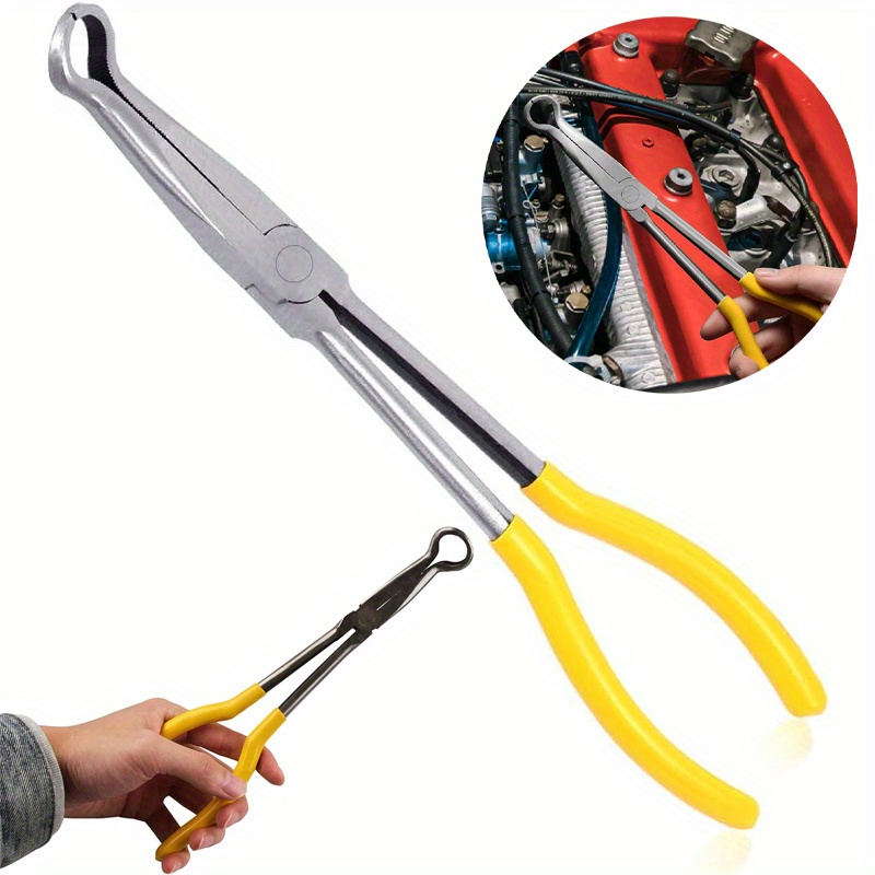 "11"" Premium Long Reach Spark Plug Pliers - Secure Ring Nose Design, Non-Slip Handles, Engine Maintenance Tool for Efficient Wi