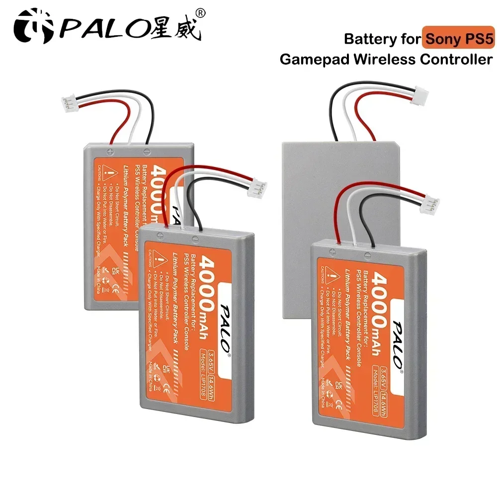 4000mAh for PS5 Controller Battery for Sony LIP1708 for Playstation 5 DualSense Game Wireless Controller CFI-ZCT1J CFI-ZCT1W