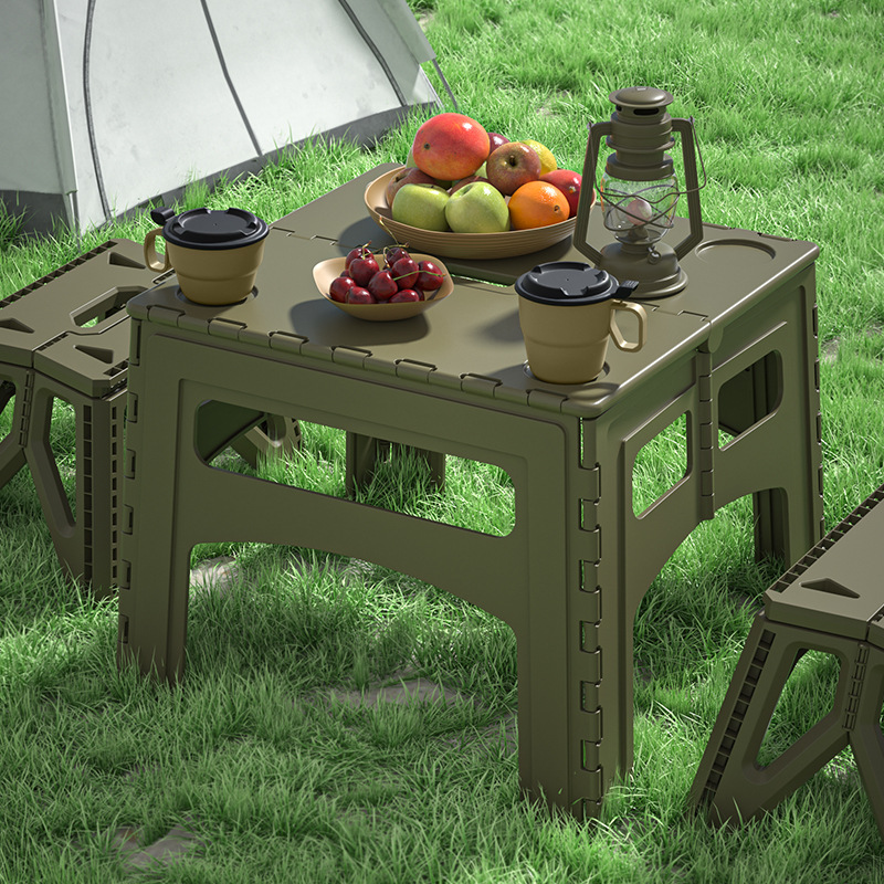 Mesa plegable para exteriores, mesa de Picnic portátil, silla, taburete de pesca plegable ligero para viajes, playa, senderismo, suministros para barbacoa