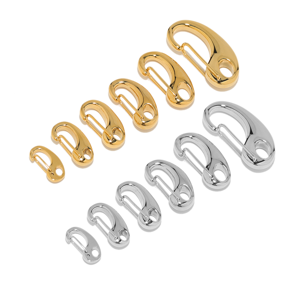 5 ชิ้นสแตนเลสสตีล D Lobster Clasps สร้อยคอตะขอโซ่ตัวเชื่อมต่อสร้อยข้อมือทํา DIY เครื่องประดับอุปกรณ์เสริม
