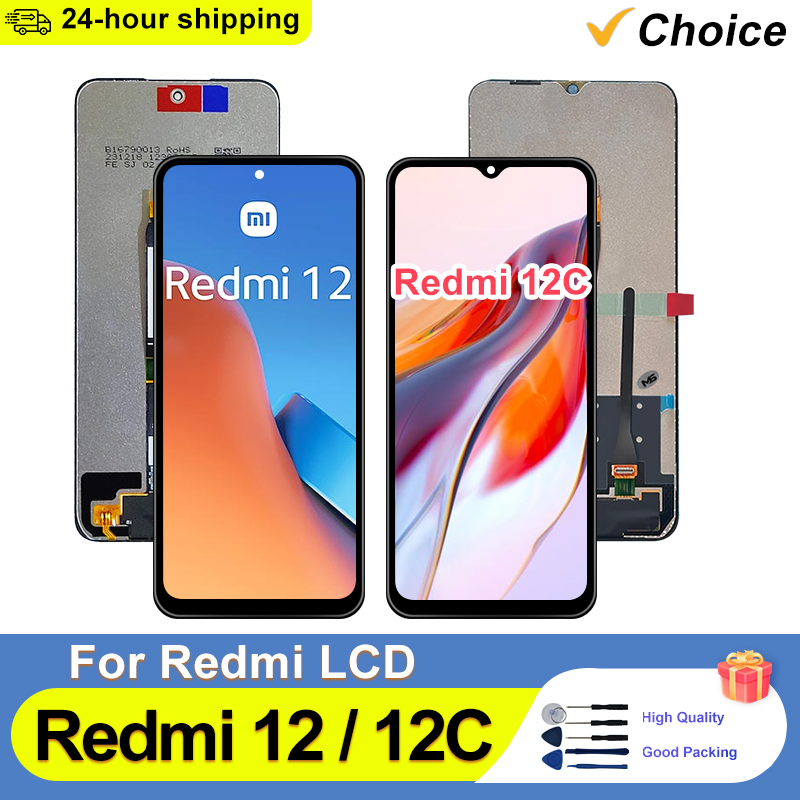 AAA+ IPS Ekran LCD do Xiaomi Redmi 12C Poco C55 22120RN86I z ekranem dotykowym, digitizer do Redmi 12, części zamienne do montażu.