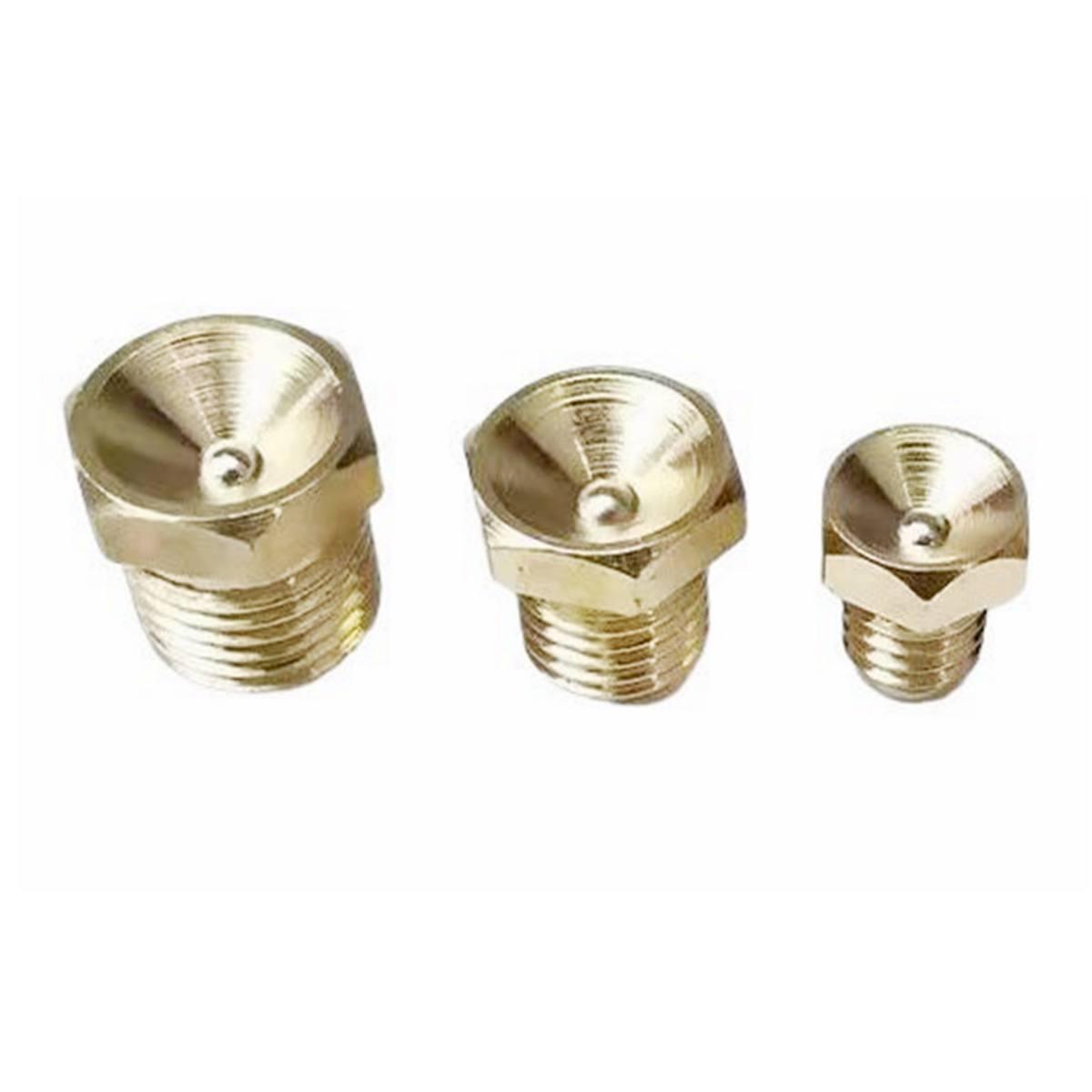 10 pçs m5 m6 m8 m10 m12 m14 m16 1/8 "1/4" bspp nivelado graxa zerk encaixe do bocal para arma de graxa