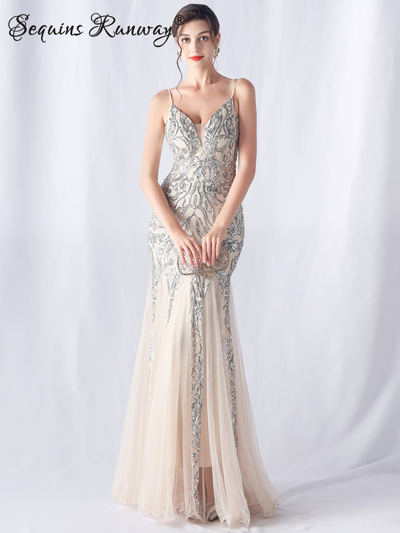 Abiti da sera lunghi eleganti e sexy per donna 2026, vestiti da festa di compleanno in rete, abito estivo lungo rosa con paillettes da donna