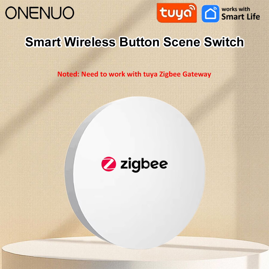 Inteligentny przycisk Zigbee do sterowania scenami, sterowanie głosowe, bezprzewodowy przycisk Tuya, aplikacja Smart Life, urządzenia Zigbee do inteligentnego domu, zdalne sterowanie.