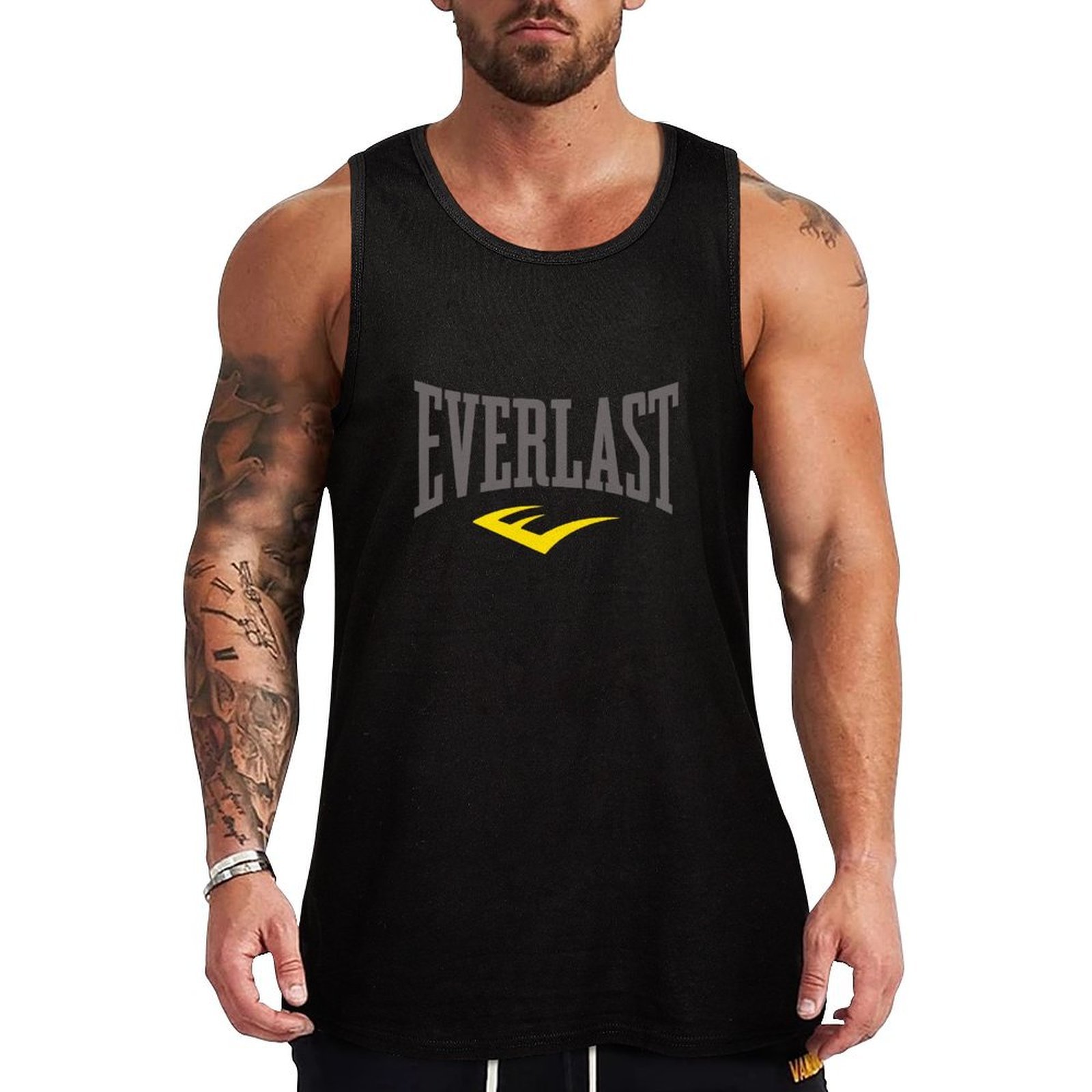 Outdoor-Boxsport Herren Tanktops Schnelltrocknend Atmungsaktives Gym-T-Shirt Herren Lässiges O-Ausschnitt Ärmelloses Shirt Modische Fitness-Weste