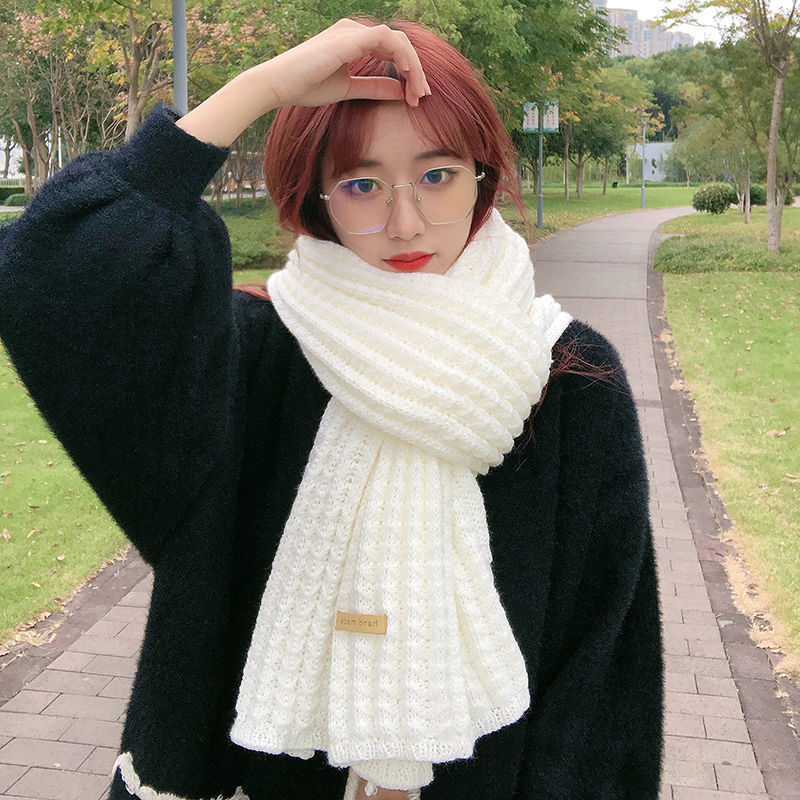 Winter Warme Lange Stricken Schal frauen Dicke Schals Winter Damen Korea Warme Winter Frau Schal