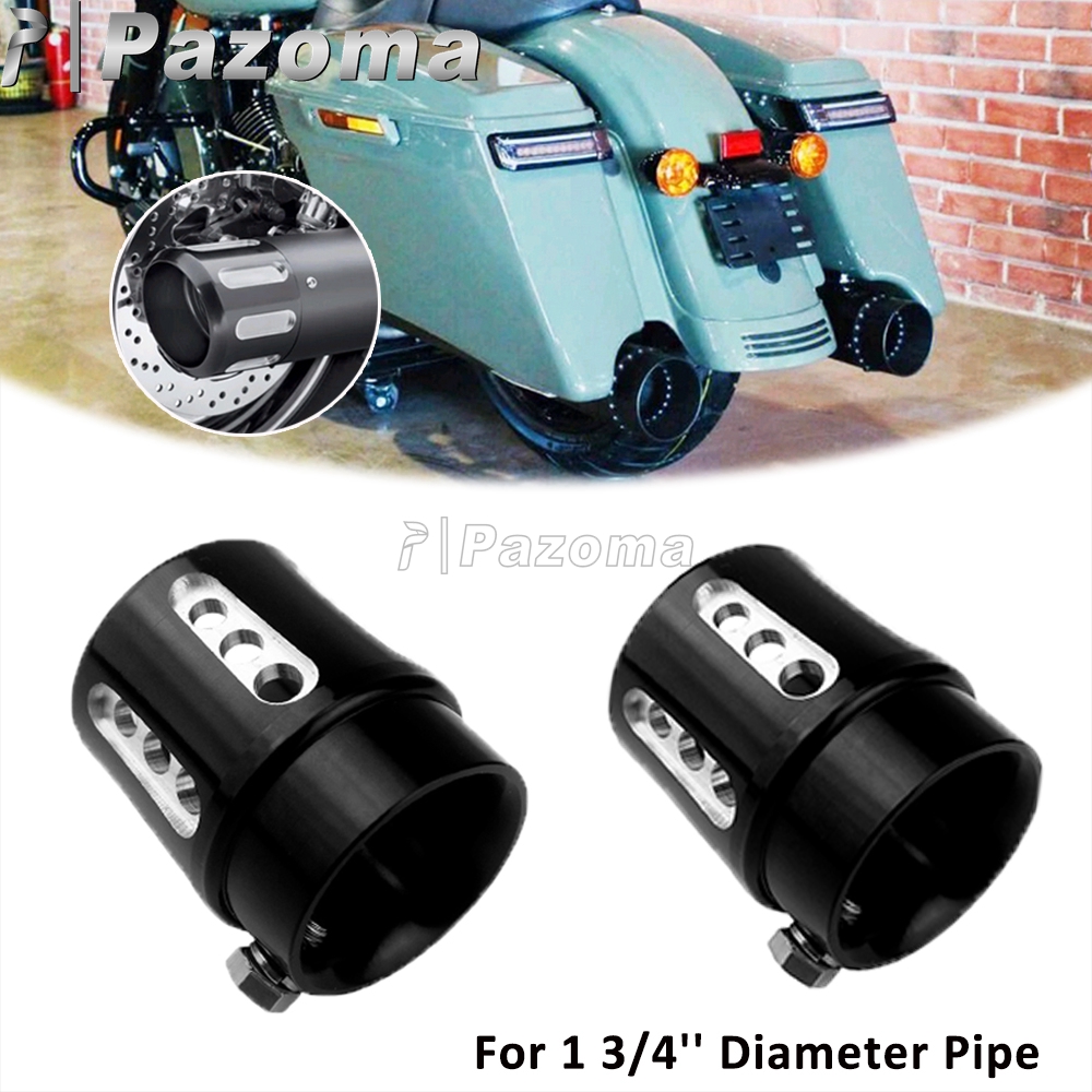 Embout d'échappement en aluminium pour moto, 1.75 et 2.5 pouces, coupe droite, silencieux, tuyau d'extrémité pour Harley Touring Cafe Racer Chopper Bobber