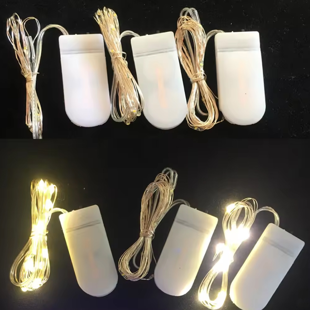 Luces светодиодные гирлянды из медной проволоки на батарейках, светодиодные гирлянды для вечеринки, свадьбы, дома, рождественские украшения, гирлянды