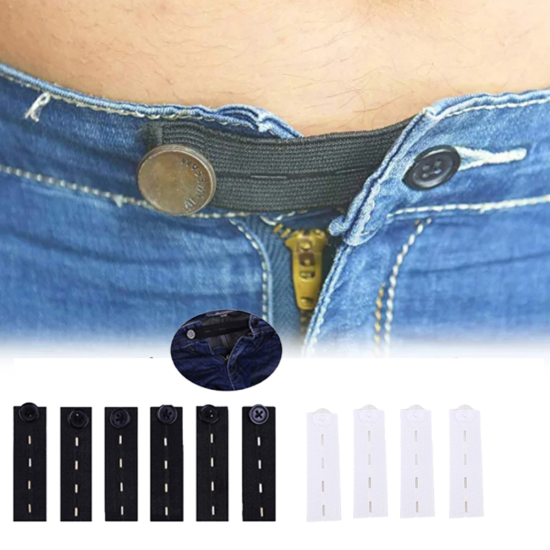 5/10 stuks verstelbare elastische tailleverlengers riem tailleband expanders voor mannen vrouwen broeken jeans broek knopverlengers