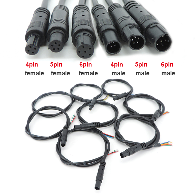 Câble d'extension de caméra DVR pour voiture, 4 broches, 5 broches, 6 broches, Jack, moniteur HD, vue arrière du véhicule, fil de caméra de recul, cordon de prise mâle femelle, DIY