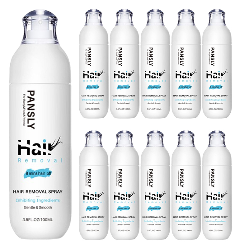 Spray d'épilation 100ML, inhibiteur de croissance des cheveux, réduction indolore des cheveux, inhibe de manière permanente la croissance des cheveux, peau soyeuse et lisse